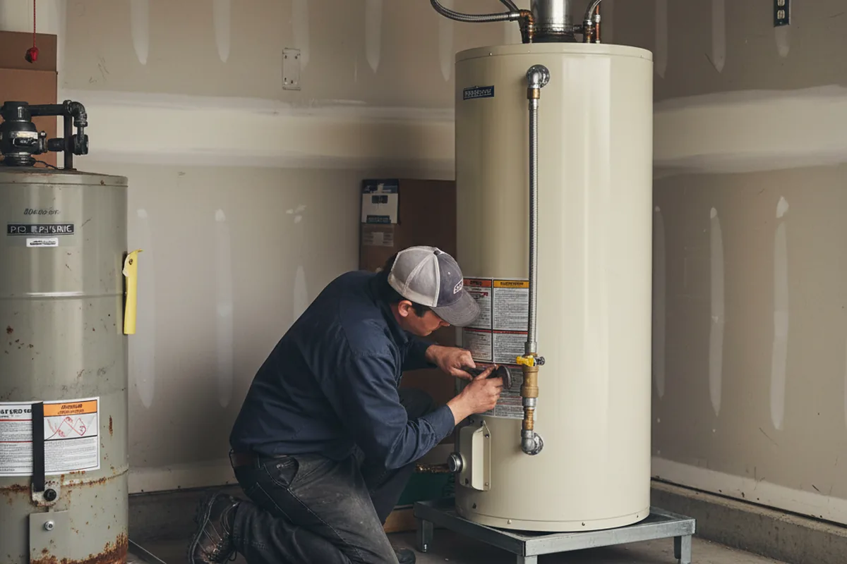 Water heater and shutoff valve replacement in Yutan
